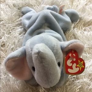 TY BEANIE BABY PEANUT VINTAGE LIGHT BLUE